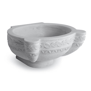 Exclusive Marble Basin - Afhkf-4000, White Marble Round Basins, Afyon White Marble Basins, Bathroom Sinks