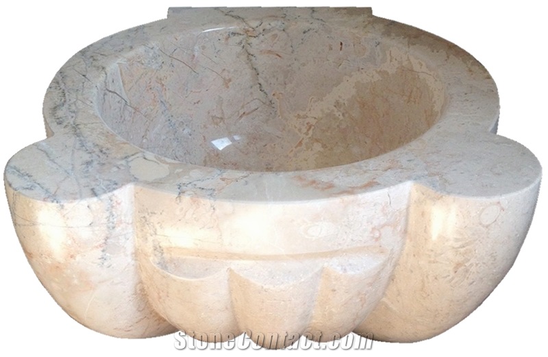 Marble Hammam Basin, Anatolian Beige Marble Sinks & Basins Turkey