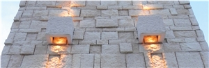 Modelo Piedra Galarza Exposed Wall, White Sandstone Cultured Stone Mexico