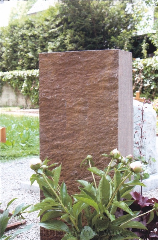 Montiggler Porphyr - Porfido Di Monticolo Red Porphyr Gravestones