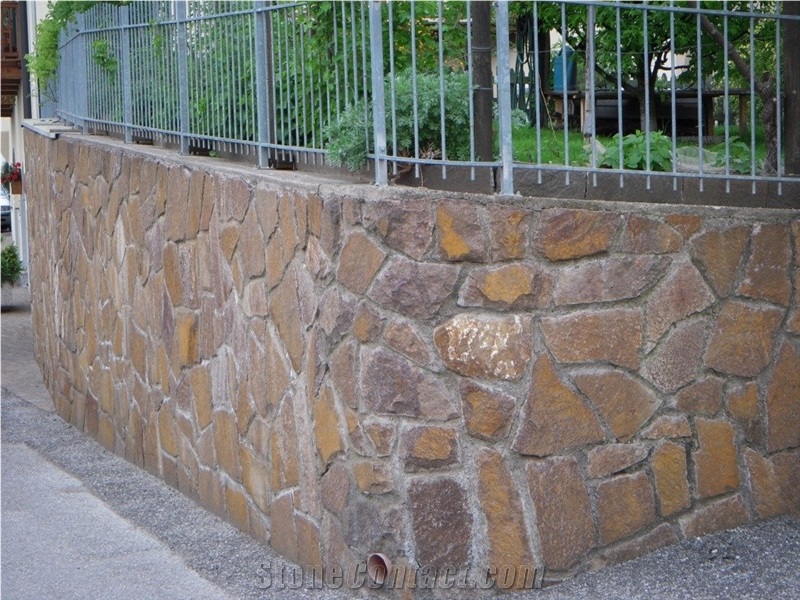 Porfido Di Monticolo Montiggler Porphyr Building, Walling, Masonry Bricks, Boulders