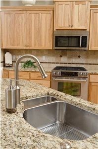 Giallo Ornamental Granite Countertop with Stainless Steel Undermount Sink