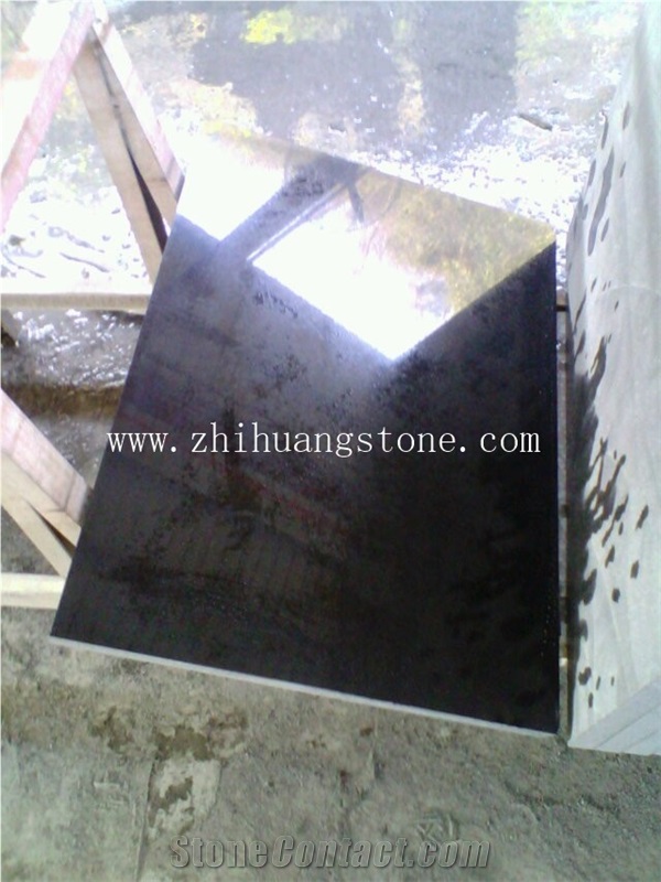 G684 Black Basalt Polished Tile, China Black Basalt