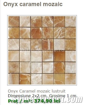 Caramel Onyx Polished Mosaic