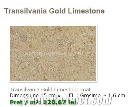 Transilvania Gold Limestone Tiles