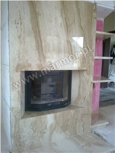 Daino Reale Marble Fireplace Design