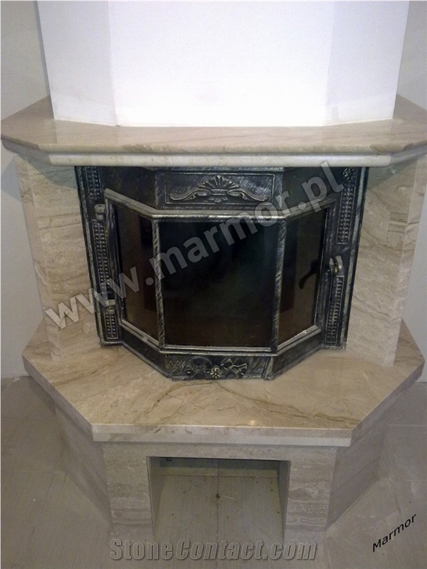Daino Reale Marble Fireplace Design