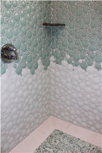 Bubble Glass Mosaic Shower