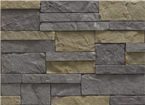 Artificial Cultural Stone Veneer,Faux Ledge Stone Wall Panels,Cultured Stacked Stone Veneer for Interior and Exterior,Manufactured Ledgestone