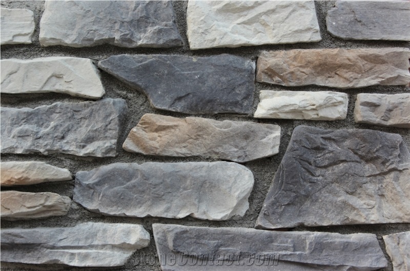 Cheap Factory Price Man Made Stone for Wall,European Style Manufactured Stone Castle Rock Veneer,Light Weight Fake Fieldstone Cultured Ledge Stone for Outdoor Houses