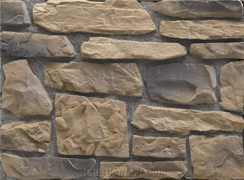Cheap Manufactured Stacked Stone Veneer,Cultured Fieldstone,Fake Stone Castle Rock Veneer
