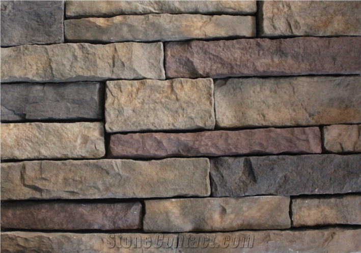 China Artificial Cultured Stone Veneer Expert in Foshan,Manufactured Loose Strip Ledge Stone,Light Weight Quality Fake Wall Facing Stone for Restaurant Wall Decor