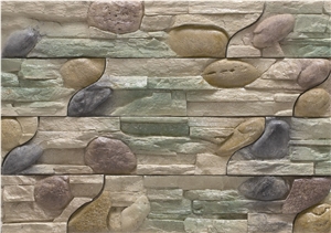 China Cement Composed Cultured Stone, Ledge Stone,Freeze Resistant Manufactured Stone Veneer,Light Weight Stacked Stone Veneer for Indoor Tv Background