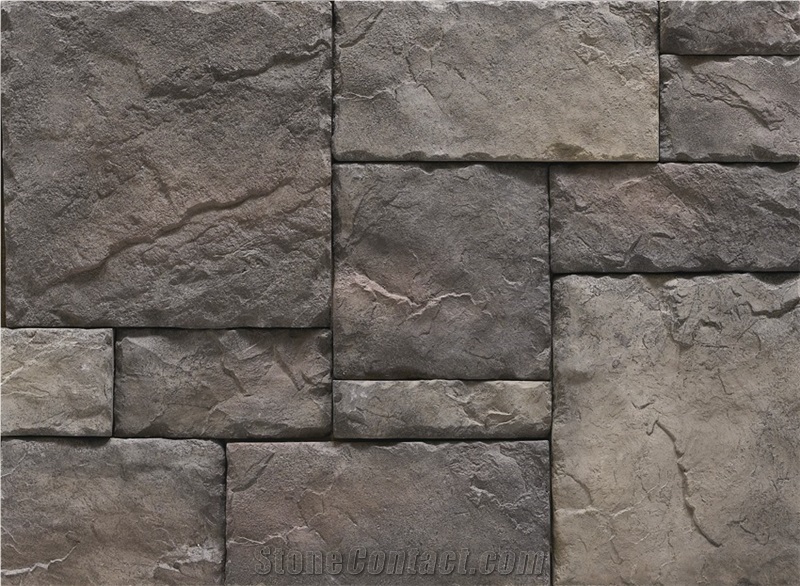 China Cultured Stacked Stone Veneer Wall Covering,Non-Fading Manufactured Ledgestone,Artificial Castle Stone Veneer