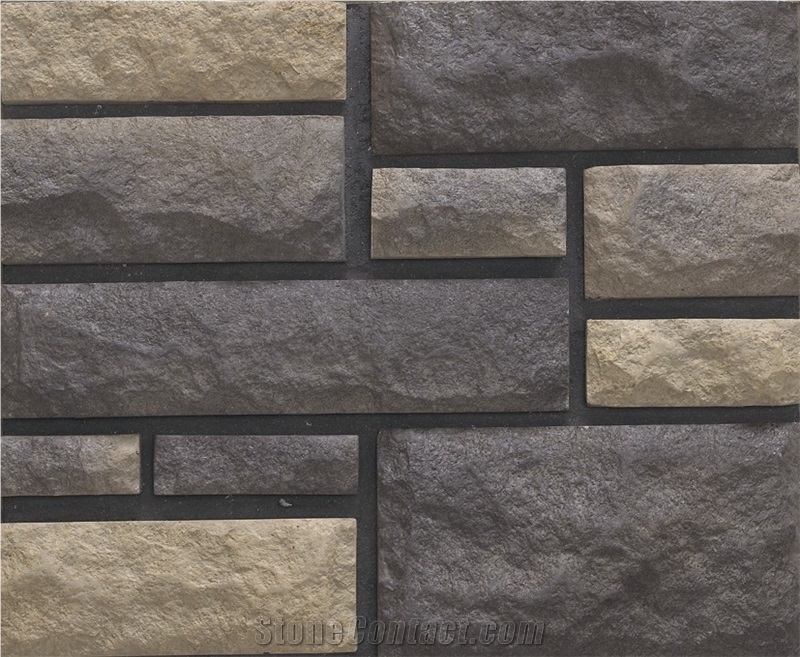 China Factory Artificial Cultured Stone Veneer,Non-Fading Faux Stacked Stone Veneer,High Similar to Natural Stone Of Manufactured Castle Stone Veneer for Exterior Wall