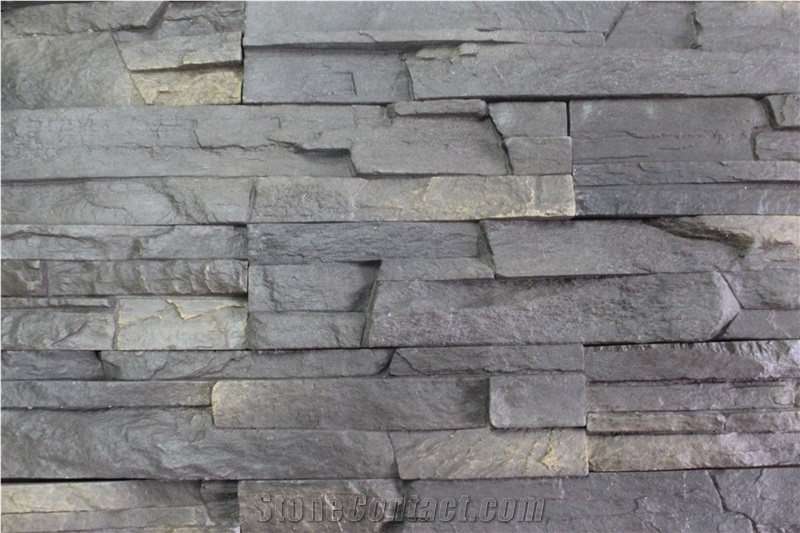 China Factory Supply Grey Cultured Ledge Stone,Quality Inspect Strictly Manufactured Stacked Stone Veneer for Outdoor/Indoor Villa Wall Decor