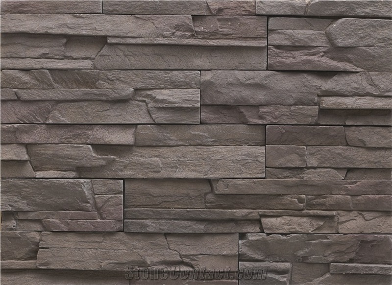 China Factory Supply Grey Cultured Ledge Stone,Quality Inspect Strictly Manufactured Stacked Stone Veneer for Outdoor/Indoor Villa Wall Decor