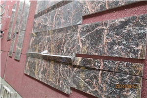 China Montmartre Marble Steps,Polished Guangxi Black Montmartre Marble Stair Treads,Non-Slip Guangxi Montmartre Marble Staircase & Riser,Quality Montmartre Marble Stair