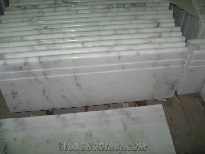 China White Marble Steps,Guangxi White Marble Stair Treads,Polished China Carrara White Marble Staircase & Stair Riser,Non-Slip Guangxi White Marble Stair
