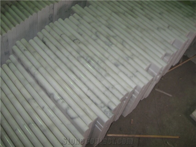 China White Marble Steps,Guangxi White Marble Stair Treads,Polished China Carrara White Marble Staircase & Stair Riser,Non-Slip Guangxi White Marble Stair