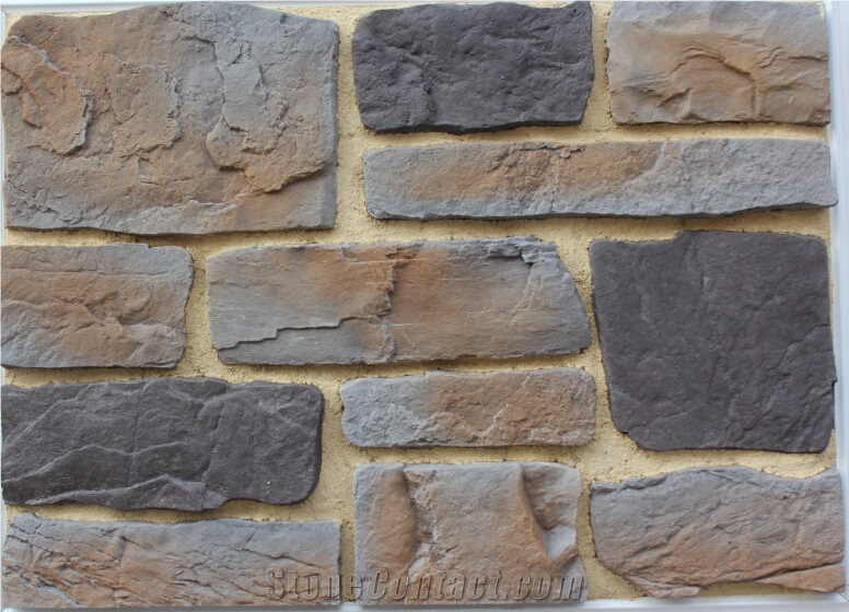 Competitive Price Non-Fading Fireproof Fake Castle Rock Stone Veneer,Cultured Stone Fieldstone,Wall Decor Stone for Indoor Fireplace Wall Decor