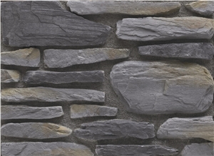 Concrete Fieldstone,Cement Cultured Castle Rock Veneer,Stone Material Wall Decoration,Cultured Stone Loose Strip Manufactured Ledge Stone
