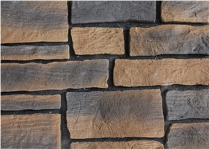 Cultured Manufactured Field Stone,Artificial Stone Veneer,Fake Stone Castle Rock Veneer for Constraction,Light Weight Stacked Stone Veneer Ledgestone,Faux Ledge Stone