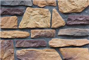 Cultured Stone Castle Rock Veneer,Manufactured Field Stone,Factory Direct Fake Stacked Stone Veneer,Manufactured Ledge Stone