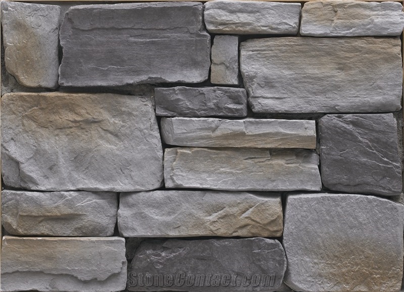 Foshan/Guangzhou Garden Large Cultured Stone Fieldstone,Manufactured Stacked Stone Veneer for Wall Covering,Faux Ledge Stone,Fake Castle Rock Veneer
