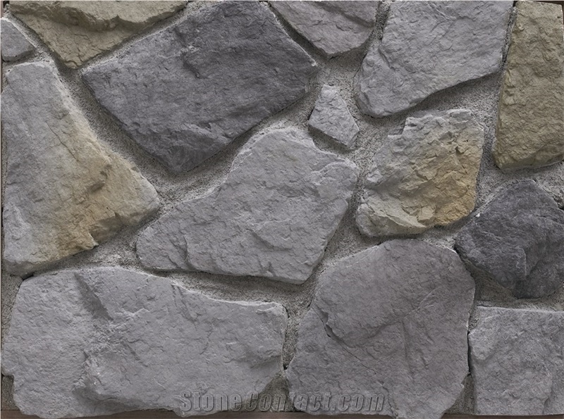 High Quality Cultured Stone Castel Rock Veneer,Exterior Wall Facing Stone,Fake Stacked Stone Veneer,Manufactured Fieldstone for Wall Decor