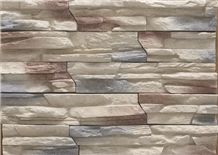 Interior/Exterior Faux Stone Veneer,Cultured Ledge Stone, Shaped from Silicon Molds,Light Weight Man Made Ledgestone,Manufactured Stacked Stone Veneer