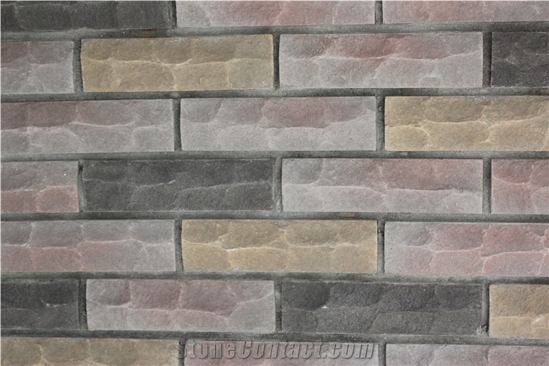 Light Weight cultured stone Wall Tiles,manufactured Stone Brick with Mushroom Stone Surface Finish,Cultured Bricks mushroom Stone