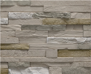Light Weight Wall Facing Manufactured Stacked Stone veneer,High Quality Cultured ledge Stone veneer for Wall Decor