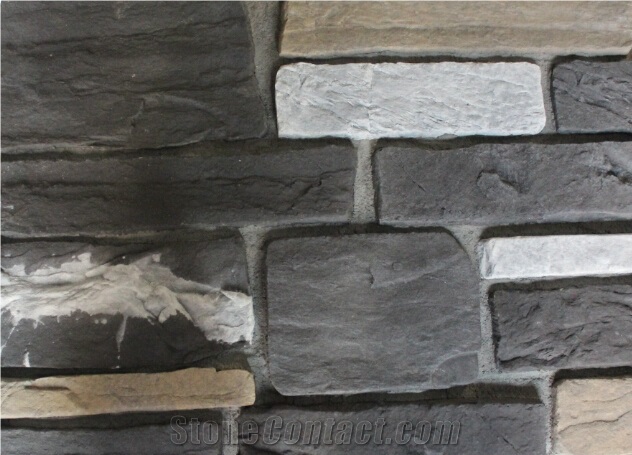 Light Weight Waterproof Cultured Stone Fieldstone,Interior Exterior Manufactured Stacked Stone Veneer,High Quality Faux Stone Castle Rock Veneer