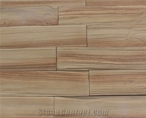 Man Made Stone With China Fir Wood Veins For Wall Cladding Cedar