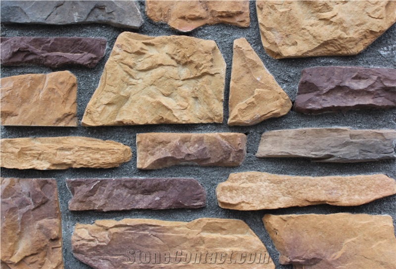 Manufactured Field Stone,Cultured Stacked Stone Veneer,Fake Stone Castle Rock Veneer,Faux Ledge Stone