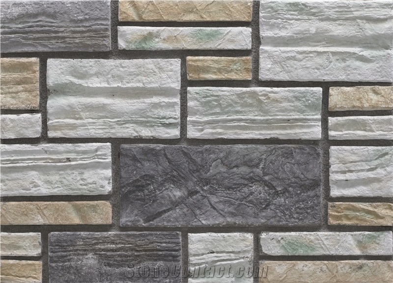 Quality Fake Stone Veneer,China Manufactured Stacked Stone Veneer for Wall Cladding,Non-Fading Cultured Castle Stone Veneer