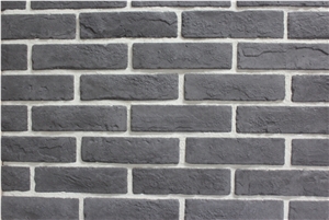 Rich Experience Exporter Of Black Artificial Cultured Stone Walling Tiles,Quality Guarantee Fake Stacked Stone Bricks for Gymnasium Interior/Exterior Wall Decor, Building Stones