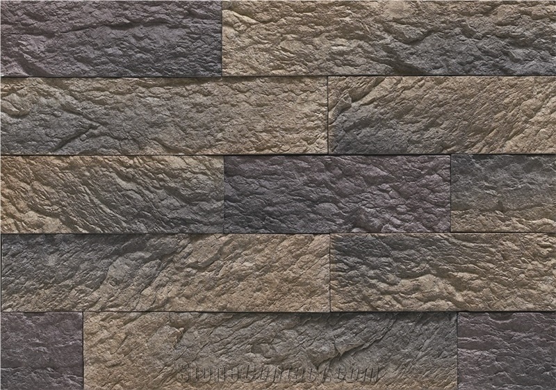 Weathering Resistant Cultured Manufactured Stone Wall Facades,Man Made Stone for Exterior Wall Cladding Tiles,Stacked Stone Veneer