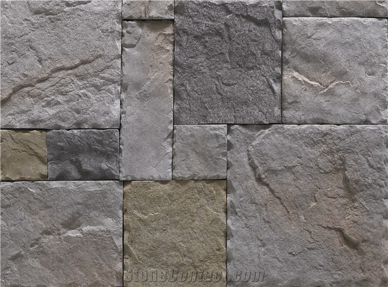 Western Style Cultured Castle Stone Veneer,Indoor Stone Wall/Interior Manufactured Ledge Stone Decoration,Light Weight Faux Stacked Stone Veneer
