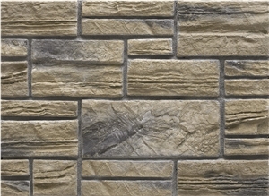 Western Style Fake Stacked Stone Veneer,Exterior Decoration Cultured Ledge Stone Wall Covering for Villa,Manufactured Ledgestone