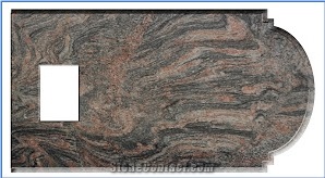 Paradiso Bash Granite Kitchen Countertop, Multicolor Granite Vanity Tops