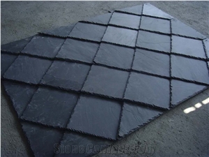 China Black Slate Roof Tile, Black Roof Tile ,Dark Roof Tile ,Arch Shape Roof Tile ,Square Shape Slate Roof Tile