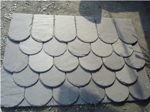 China Black Slate Roof Tile, Black Roof Tile ,Dark Roof Tile ,Arch Shape Roof Tile ,Square Shape Slate Roof Tile