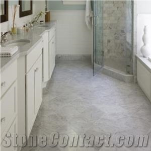 Italian Bianco Carrara White Marble Tile, polished white marble floor tiles, flooring tiles 