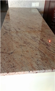 Sivakasi Pink Granite Kitchen Countertop, Pink Granite Kitchen Island Tops