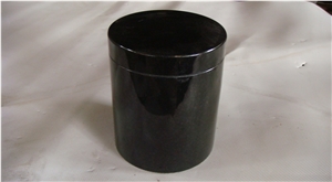 China Black Granite Cremation Oval Urns,Memorial Funeral Accessories Urns for Ashes,Cemetery Natural Stone Crematorium Cinerary Casket, Monumental Round Urns, Urn Vaults