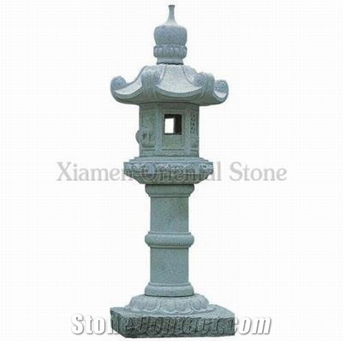 China G601 Grey Granite Garden Lanterns, Japanese Style Lantern, Exterior Stone Gardeb Lamps, Outdoor Landscaping Stones Lanterns