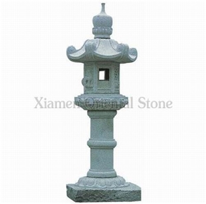 China G601 Grey Granite Garden Lanterns, Japanese Style Lantern, Exterior Stone Gardeb Lamps, Outdoor Landscaping Stones Lanterns