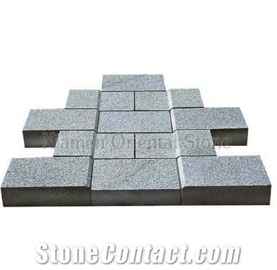 China G603 Granite Garden Stepping Pavements, Driveway Paving Stone, Outdoor Floor Covering Cube Stone, Courtyard Road Pavers, Exterior Pattern Walkway Pavers, Landscaping Stone Mosaic Cobble Stone